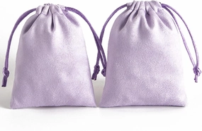 10 Pcs Velvet Jewelry Packaging Pouches Flannel Cosmetic Bags Drawstring Bags Wedding Favor Bags for Bracelets, Watch (purple, 8 * 10cm)
