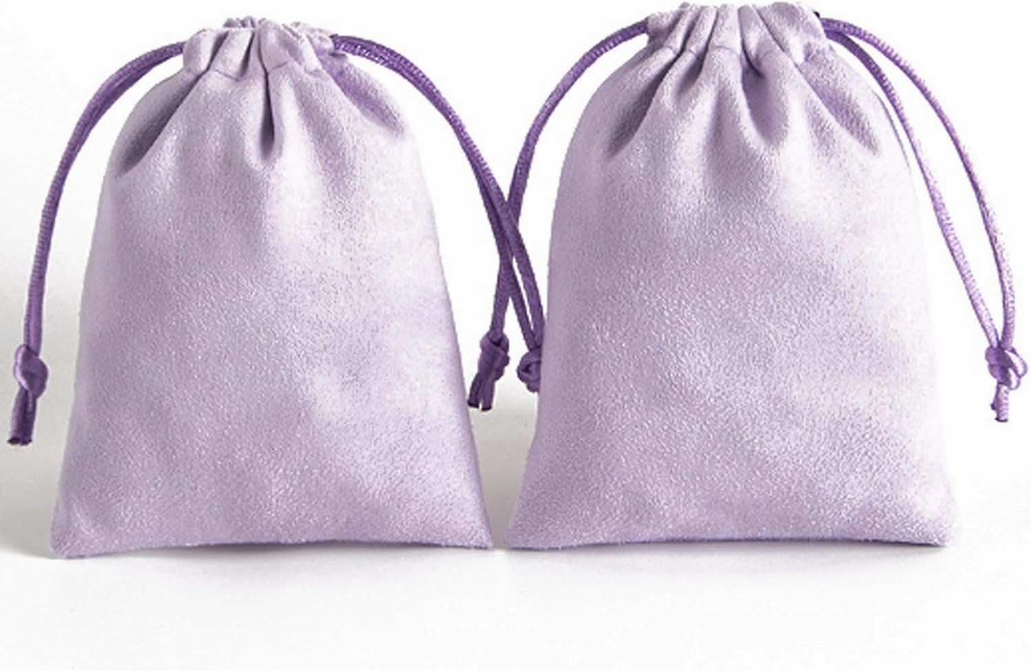 10 Pcs Velvet Jewelry Packaging Pouches Flannel Cosmetic Bags Drawstring Bags Wedding Favor Bags for Bracelets, Watch (purple, 8 * 10cm)