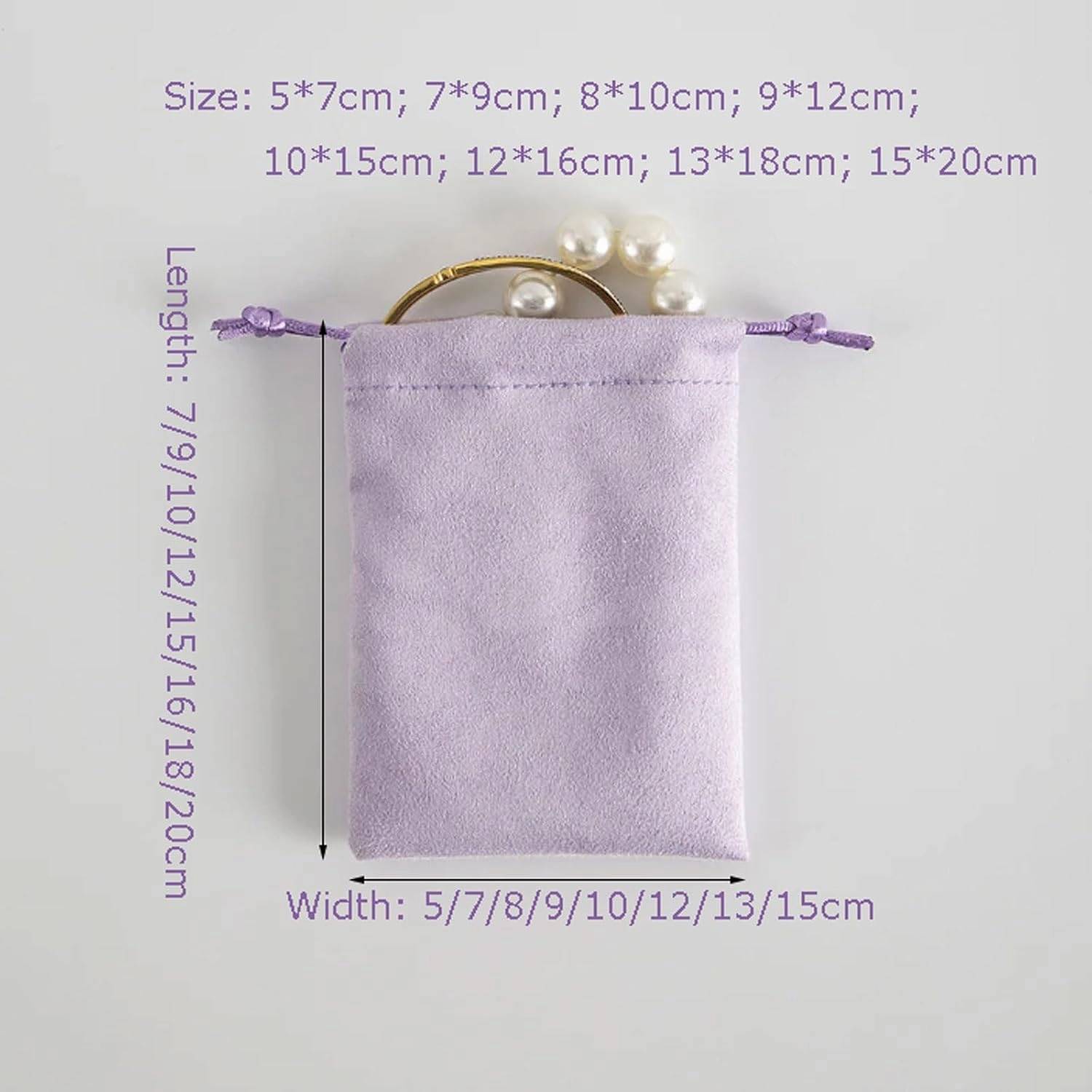 10 Pcs Velvet Jewelry Packaging Pouches Flannel Cosmetic Bags Drawstring Bags Wedding Favor Bags for Bracelets, Watch (red, 8 * 10cm)