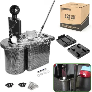 10L0L Golf Cart Ball and Golf Club Head Cleaner/Washer 2-in-1 with Universal Bracket-Removable-Fits EZGO TXT RXV & Club Car DS Precedent & Yamaha Models