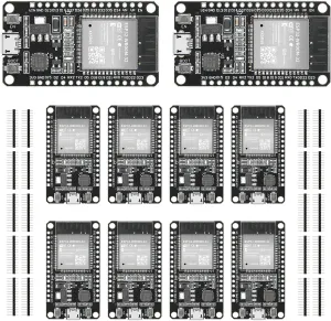 10pcs ESP32 ESP-32S Development Board ESP-WROOM-32 Module 2.4GHz Dual-Mode WiFi   Bluetooth Processor 2-in-1 Dual Cores Microcontroller Integrated Chip CP2102 for Arduino IDE