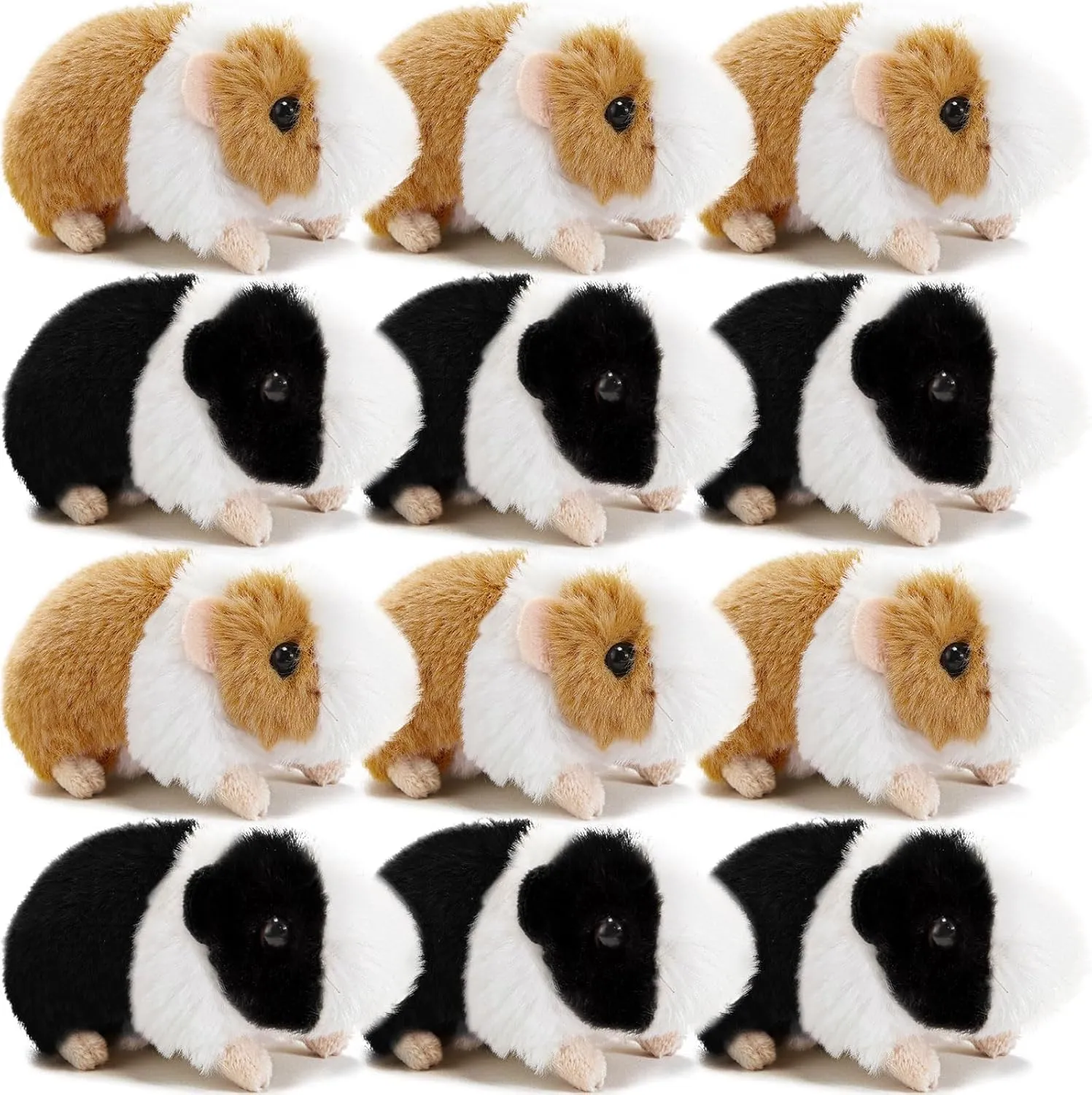 12 Pieces Cute Guinea Pig Stuffed Animal Bulk Guinea Pig Plush Toy Small Stuffed Doll with Chain for Boy Girl Party Favors Goodie Bag Fillers Carnival Prizes Birthday Gift, 4 Inch