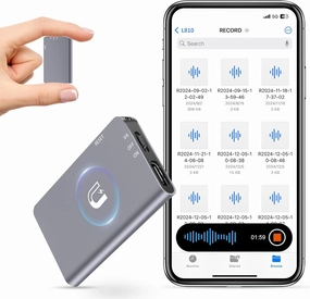 128GB(1520Hour) Magnetic Digital Voice Recorder - Voice Activated Recorder with AI-Intelligent Triple Noise Reduction - Audio Recorder Device for Lectures Meetings Interviews