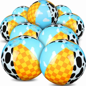 12 Pack Toy Inspire Game Themed Beach Ball for Kids 7.87" Bulk for Summer Pool and Beach Game Gifts Two Infinity and Beyond Birthday Party Supplies End of The Year Class Decoration Favor