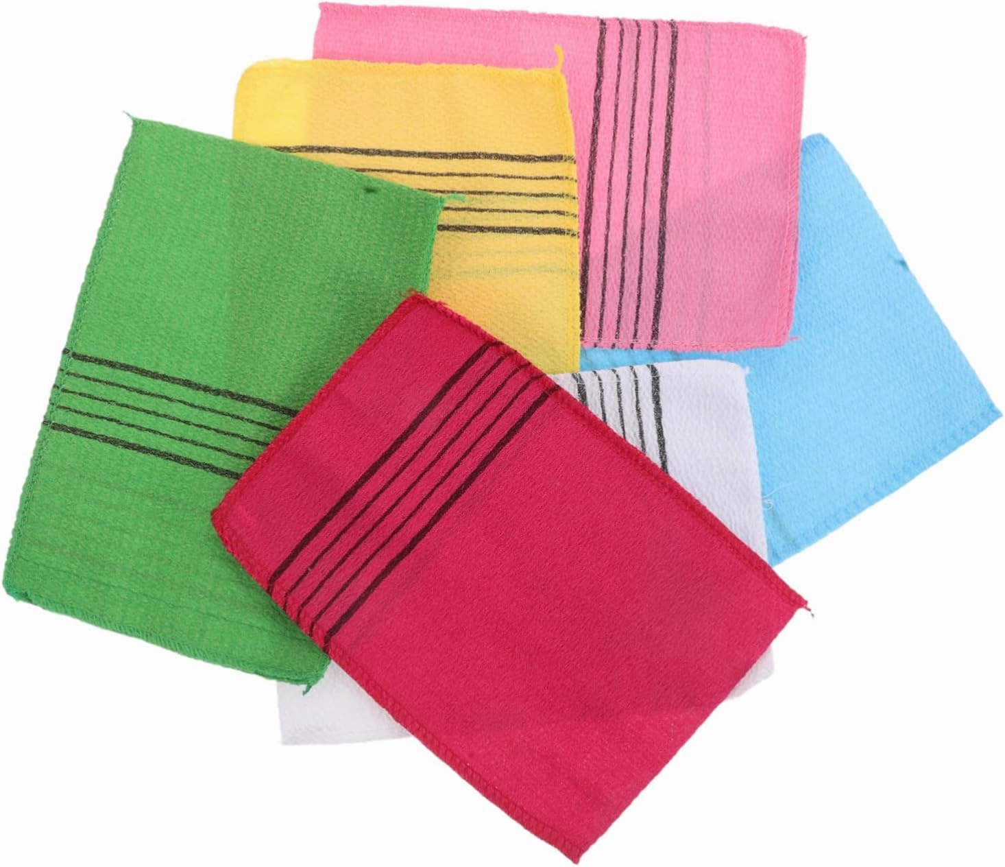 12pcs Colorful Exfoliating Body Towels Coarse Texture Bath Cloths for Deep Skin Cleansing and Gentle Exfoliation for Sauna Hot and Spa Use