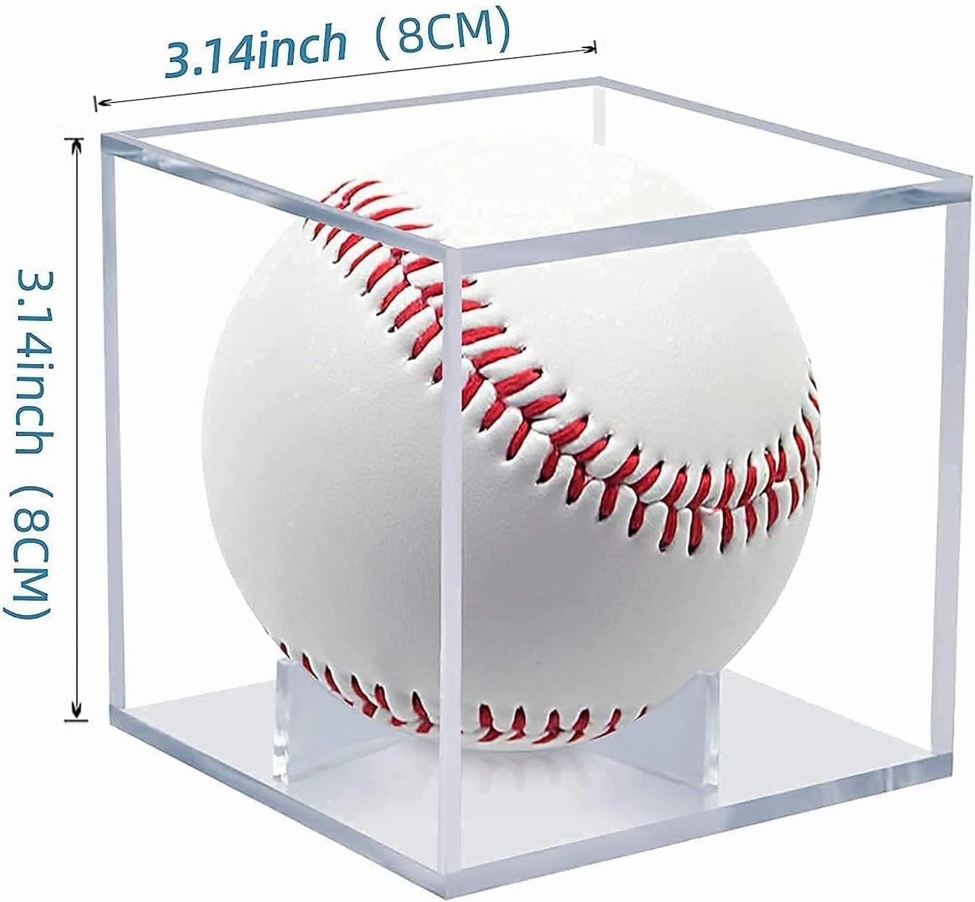 16 Pack Baseball Display Case, UV Protected Acrylic Boxes for Display,Clear Display Case Baseball Cube Memorabilia Showcase Autograph Ball Protector - for Official Size Ball
