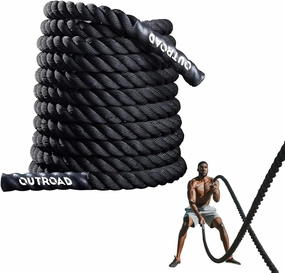 1.5" Diameter 30ft Battle Rope Battle Ropes for Exercise Workout Rope Exercise Rope Battle Ropes for Home Gym Heavy Ropes for Exercise Training Ropes for Working Out