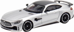 1 64 for Benz AMG GTR C190 2017 Alloy Static Supercar Car Model Souvenir Car Ornament Display Collection Motor Vehicles Toys(Silver)