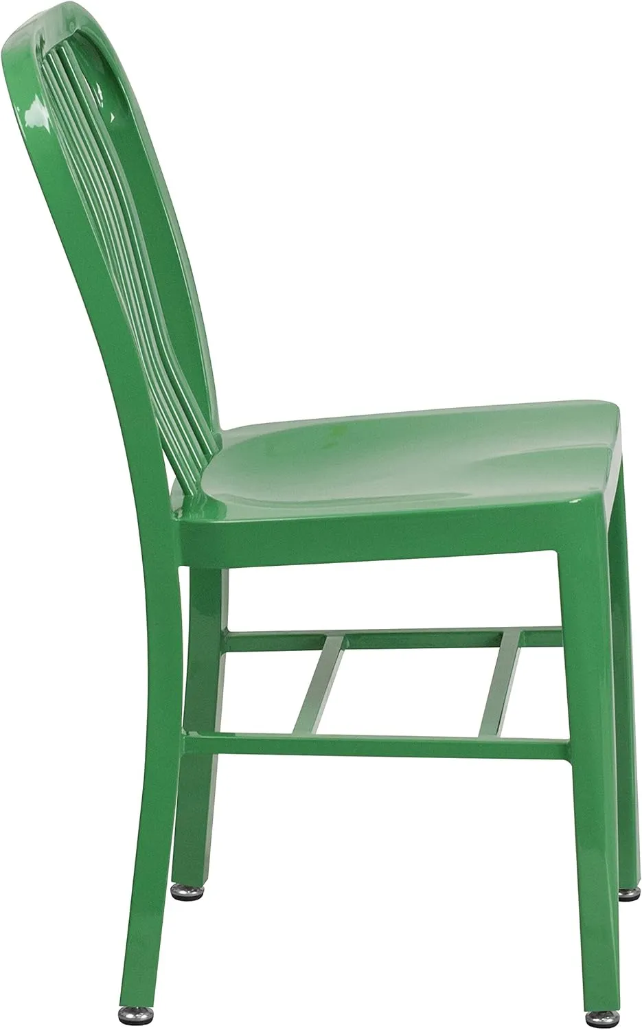 2 Pack Green Metal Indoor-Outdoor Chair - Kitchen Chair - Restaurant Seating