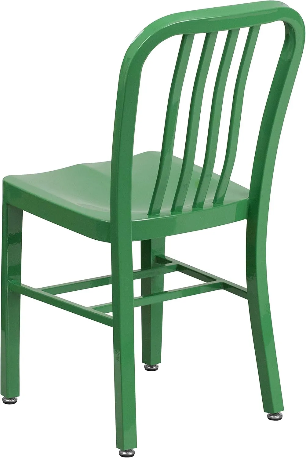 2 Pack Green Metal Indoor-Outdoor Chair - Kitchen Chair - Restaurant Seating