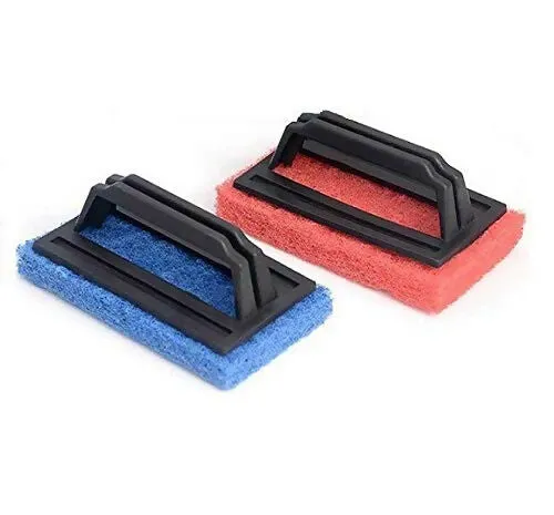 2 Pieces Tile & Sink Cleaning Multipurpose Scrubber Brush Set Handle Scrubber for Bathroom, Kitchen & Floor Cleaning (Random Colors)