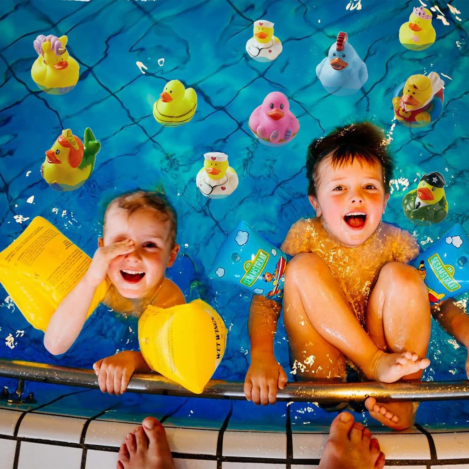 200 Pack Rubber Duck for Jeeps Ducking - 2" Bulk Floater Duck for Kids - Baby Bath Toy Assortment - Party Favors, Birthdays, Bath Time, and More (100 Varieties)