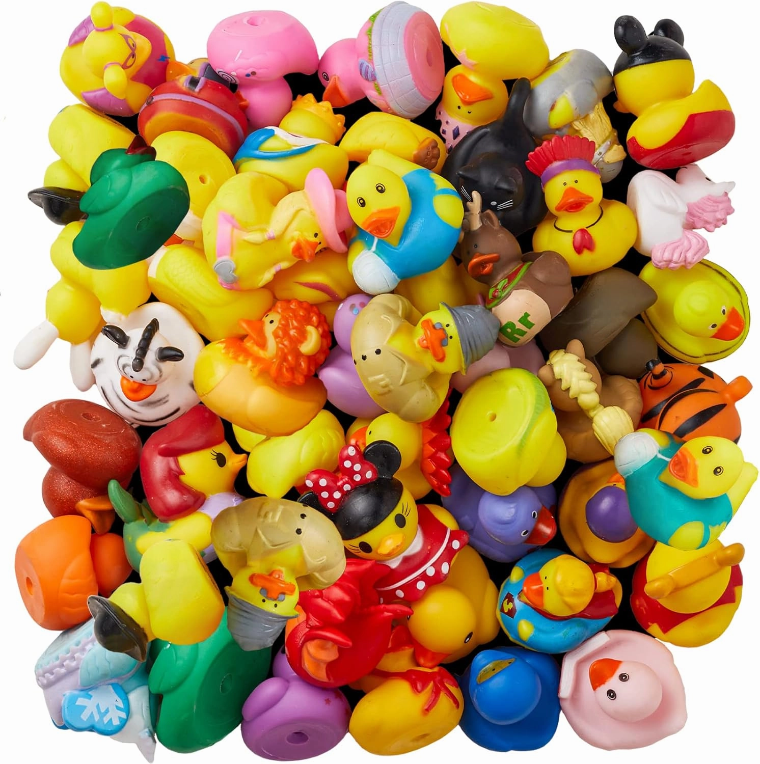 200 Pack Rubber Duck for Jeeps Ducking - 2" Bulk Floater Duck for Kids - Baby Bath Toy Assortment - Party Favors, Birthdays, Bath Time, and More (100 Varieties)