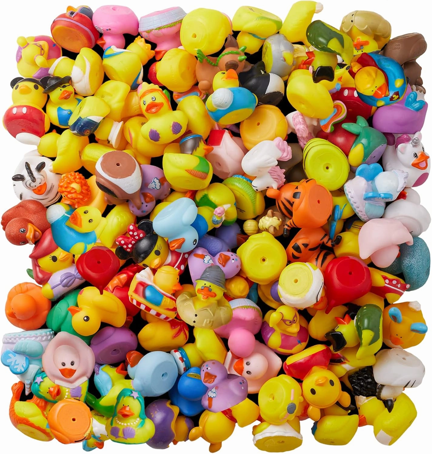 200 Pack Rubber Duck for Jeeps Ducking - 2" Bulk Floater Duck for Kids - Baby Bath Toy Assortment - Party Favors, Birthdays, Bath Time, and More (100 Varieties)