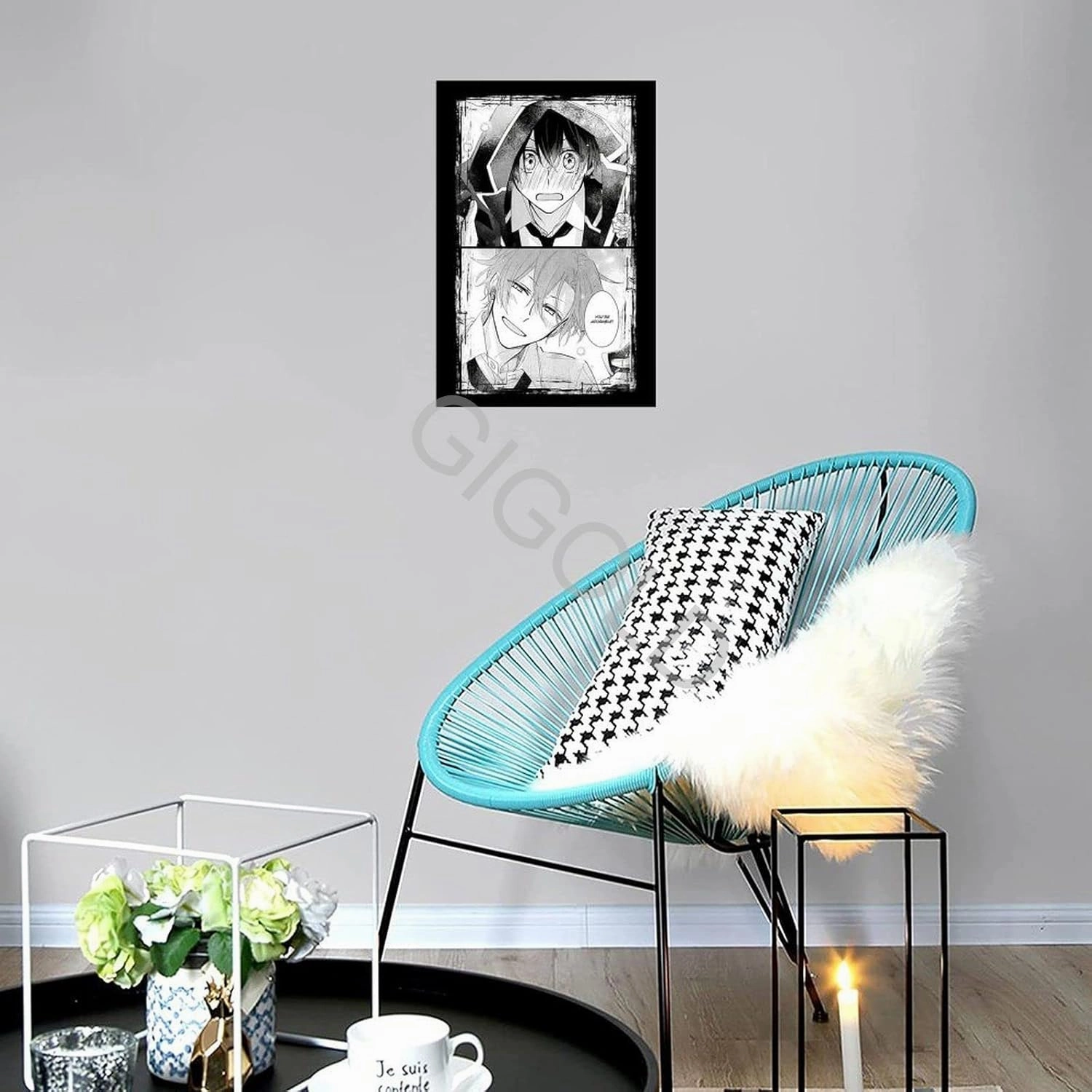 2022 Anime Poster Sasaki and Miyano Anime Drawing Poster Canvas Painting Posters and Prints Wall Art Pictures for Living Room Bedroom Decor 12x18inch(30x45cm) Unframe-Style