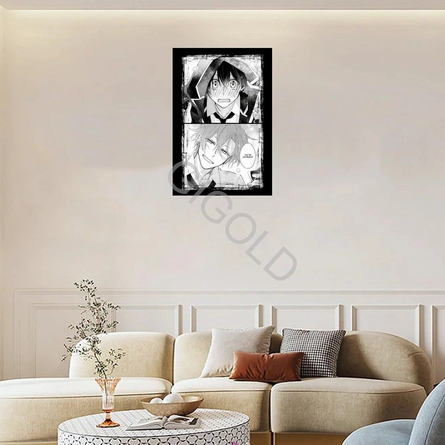 2022 Anime Poster Sasaki and Miyano Anime Drawing Poster Canvas Painting Posters and Prints Wall Art Pictures for Living Room Bedroom Decor 12x18inch(30x45cm) Unframe-Style