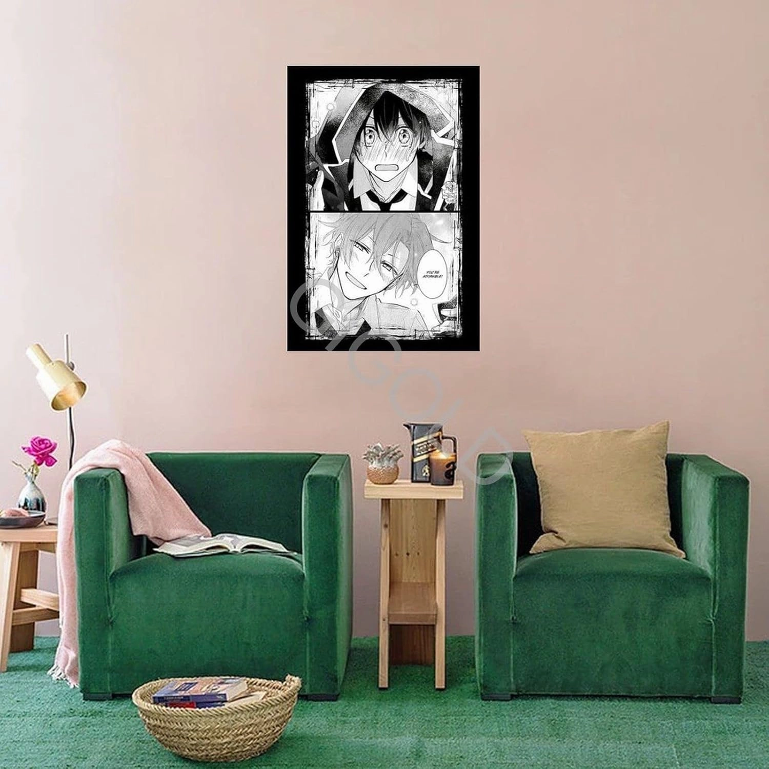 2022 Anime Poster Sasaki and Miyano Anime Drawing Poster Canvas Painting Posters and Prints Wall Art Pictures for Living Room Bedroom Decor 12x18inch(30x45cm) Unframe-Style