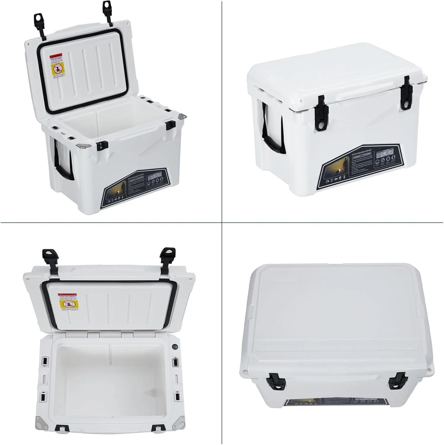 20/35 Quart Hard Camping Cooler Portable Insulated Ice Chest Cooler Box with Heavy Duty Handle 5-Day Ice Retention Great for Beach, Drink, Beverage, Camping, Picnic, Fishing, Boat, Barbecue