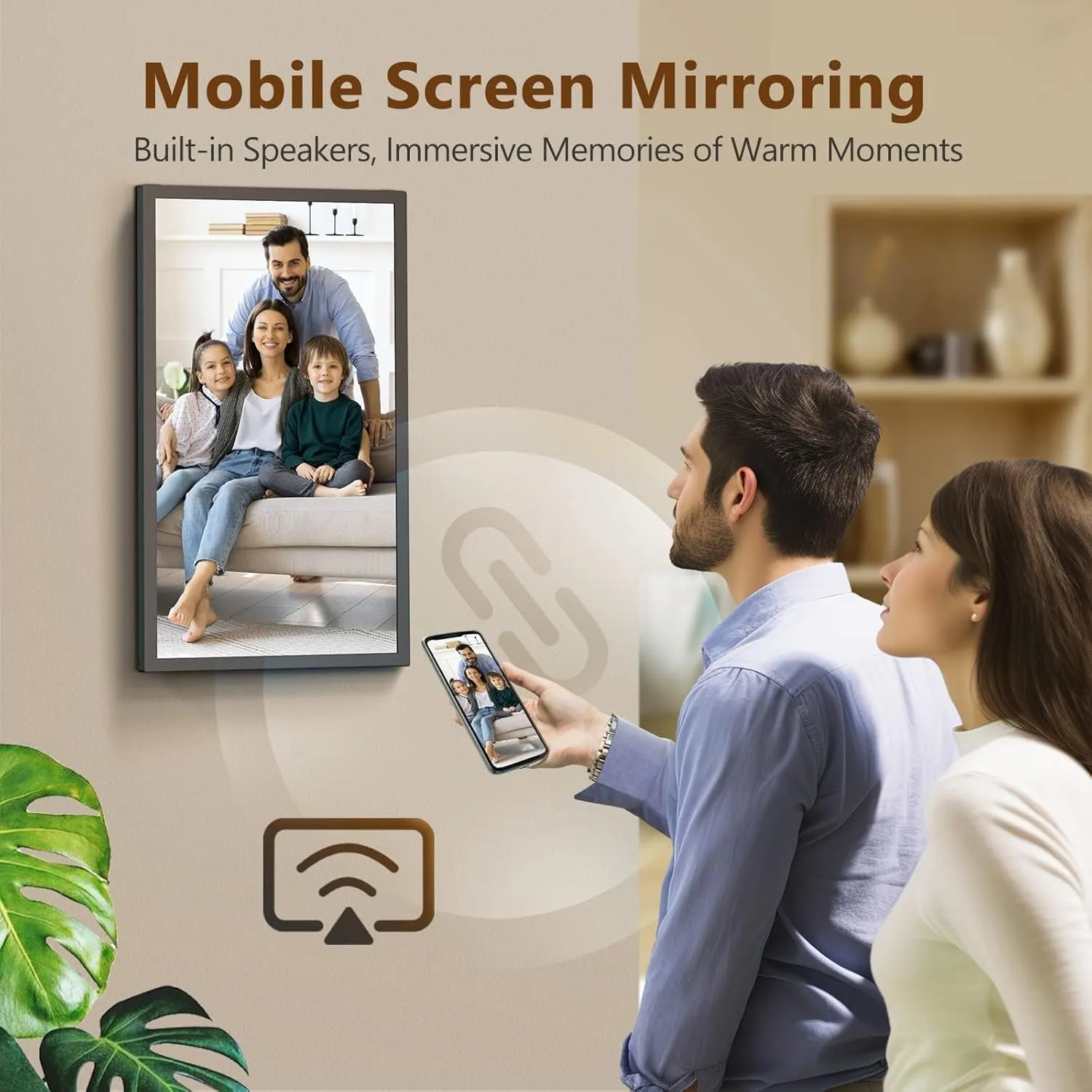 21.5" Large Digital Picture Frame, Wifi Digital Photo Frame with 1920*1080 IPS HD Screen, Remote Control, 32GB, Auto-Rotate, Send Photo/Videos Via APP/Email/USB/SD, Gift for Friend and Family