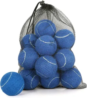 24 Pack Tennis Balls, Training Tennis Balls, Pet Dog Playing Balls, Practice Tennis Balls with Mesh Bag for Transport and Beginner Training