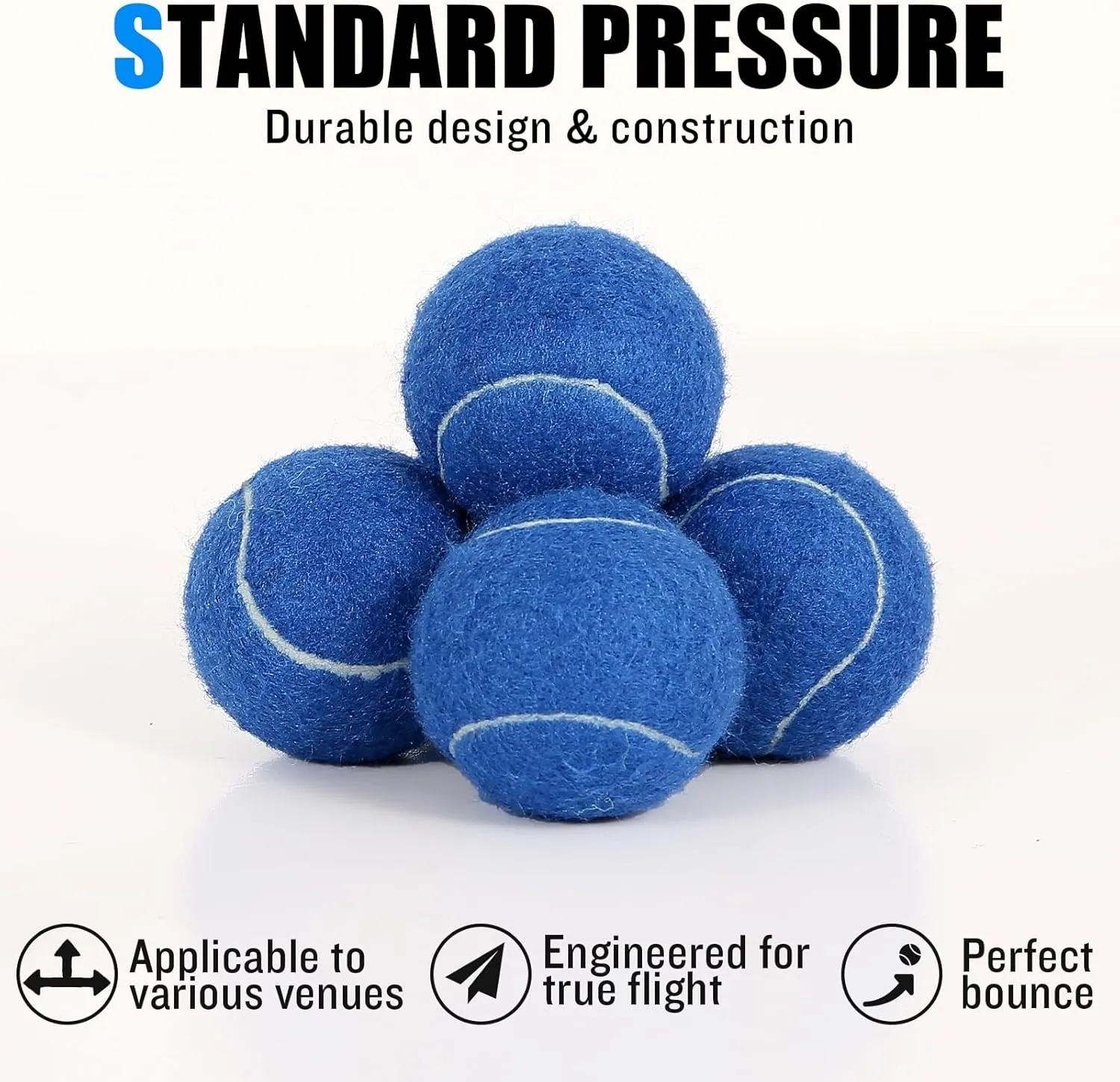 24 Pack Tennis Balls, Training Tennis Balls, Pet Dog Playing Balls, Practice Tennis Balls with Mesh Bag for Transport and Beginner Training