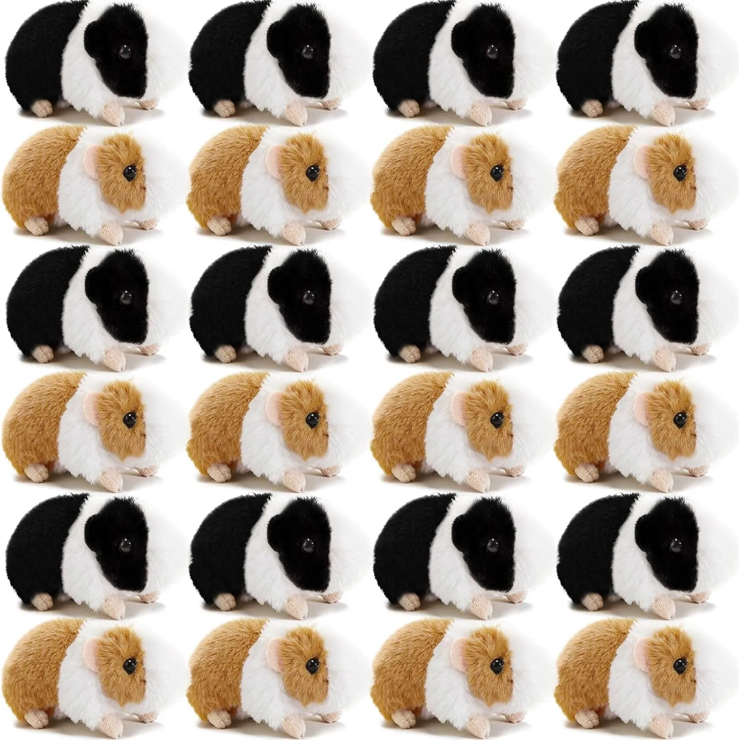 24 Pcs Guinea Pig Stuffed Animal Bulk Plush Guinea Pig Small Fluffy Stuffed Doll with Chain for Kid Students Party Favors Goodie Bag Fillers Carnival Prizes Christmas Birthday Gift, 4 Inches