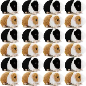 24 Pcs Guinea Pig Stuffed Animal Bulk Plush Guinea Pig Small Fluffy Stuffed Doll with Chain for Kid Students Party Favors Goodie Bag Fillers Carnival Prizes Christmas Birthday Gift, 4 Inches