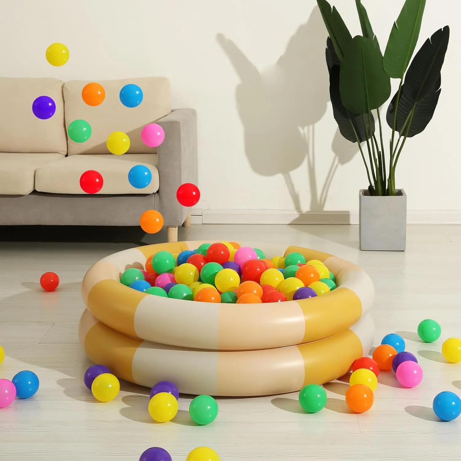 2.75 Inch Big Ball Pit Balls - Crush Proof Plastic Balls for Ball Pit Pack of 50pcs Set for Toddlers Ball Pool Playtent Tunnels with Reusable Storage Bag