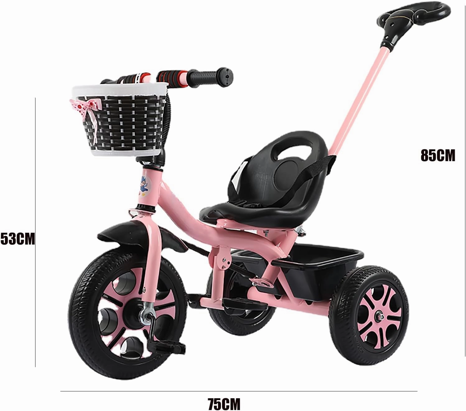 2 in 1 Baby Tricycle Car with Push Handle, Lightweight Safe Kids Folding Trikes tricycles Mini Easy Steer Bike for Toddlers Boys and Girls Gift,Blue,Style 2
