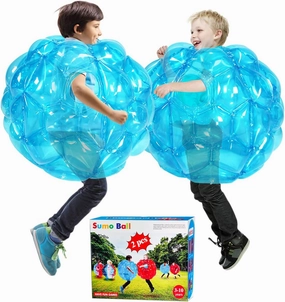 2 PC Kids Sumo Balls, Bumper Bounce Ball for Kid, Sumo Balls for Kids，Grass Ball for Child Outdoor Team Gaming Play for 3-12 Ages (24 in,Blue Blue)