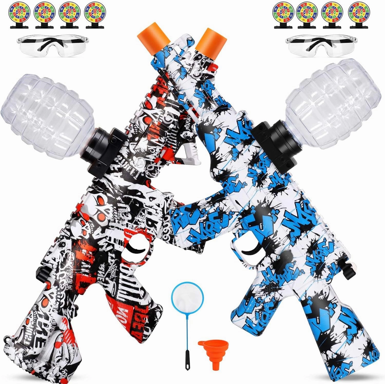 2 Set Splat Launcher Toy, Double Model Splatter Toy for Outdoor Activities Team Game, Christmas, Halloween, New Year, Birthday for Ages 14 & up