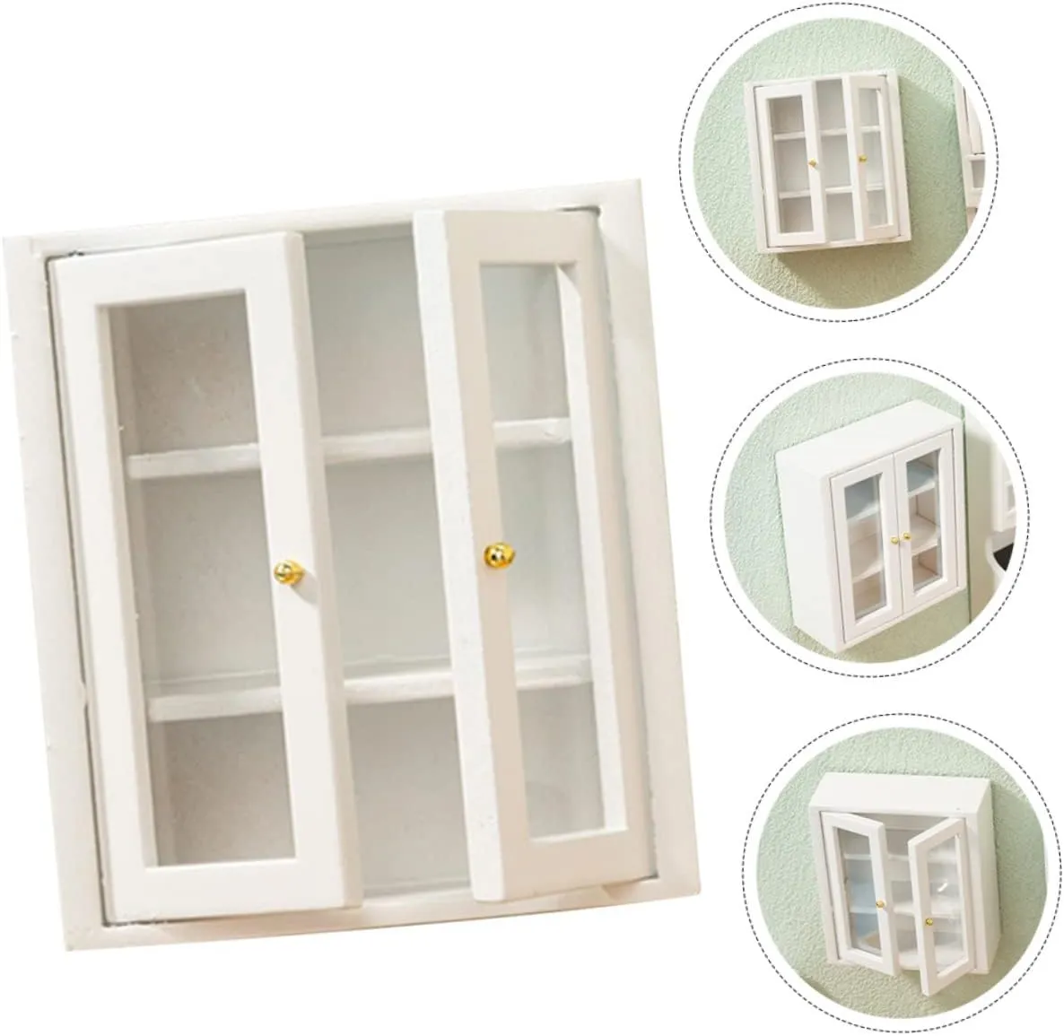 2pcs Miniature Cabinet Model for Dollhouse Tiny House Decor Micro Landscape Furniture Ornament for Creative Play and Miniature Scene Decoration