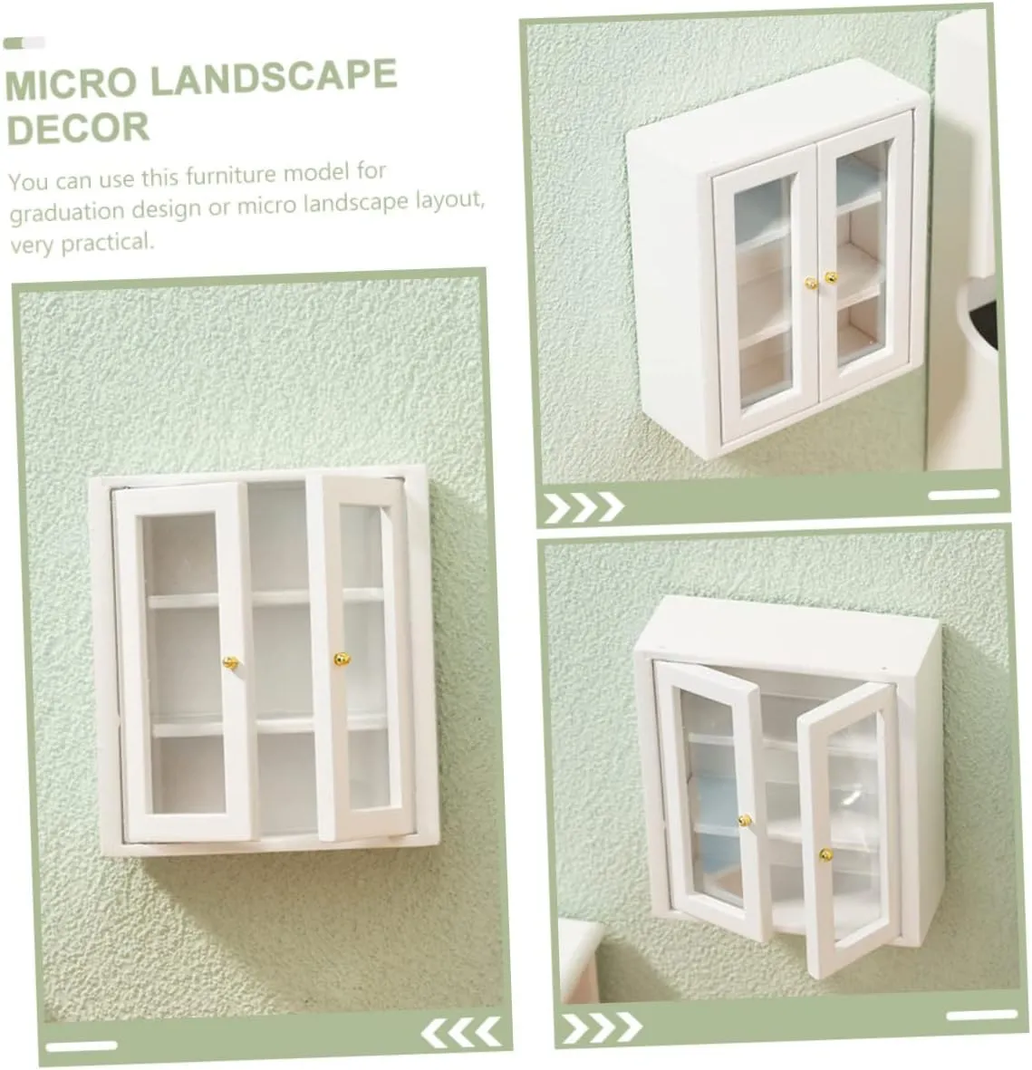 2pcs Miniature Cabinet Model for Dollhouse Tiny House Decor Micro Landscape Furniture Ornament for Creative Play and Miniature Scene Decoration
