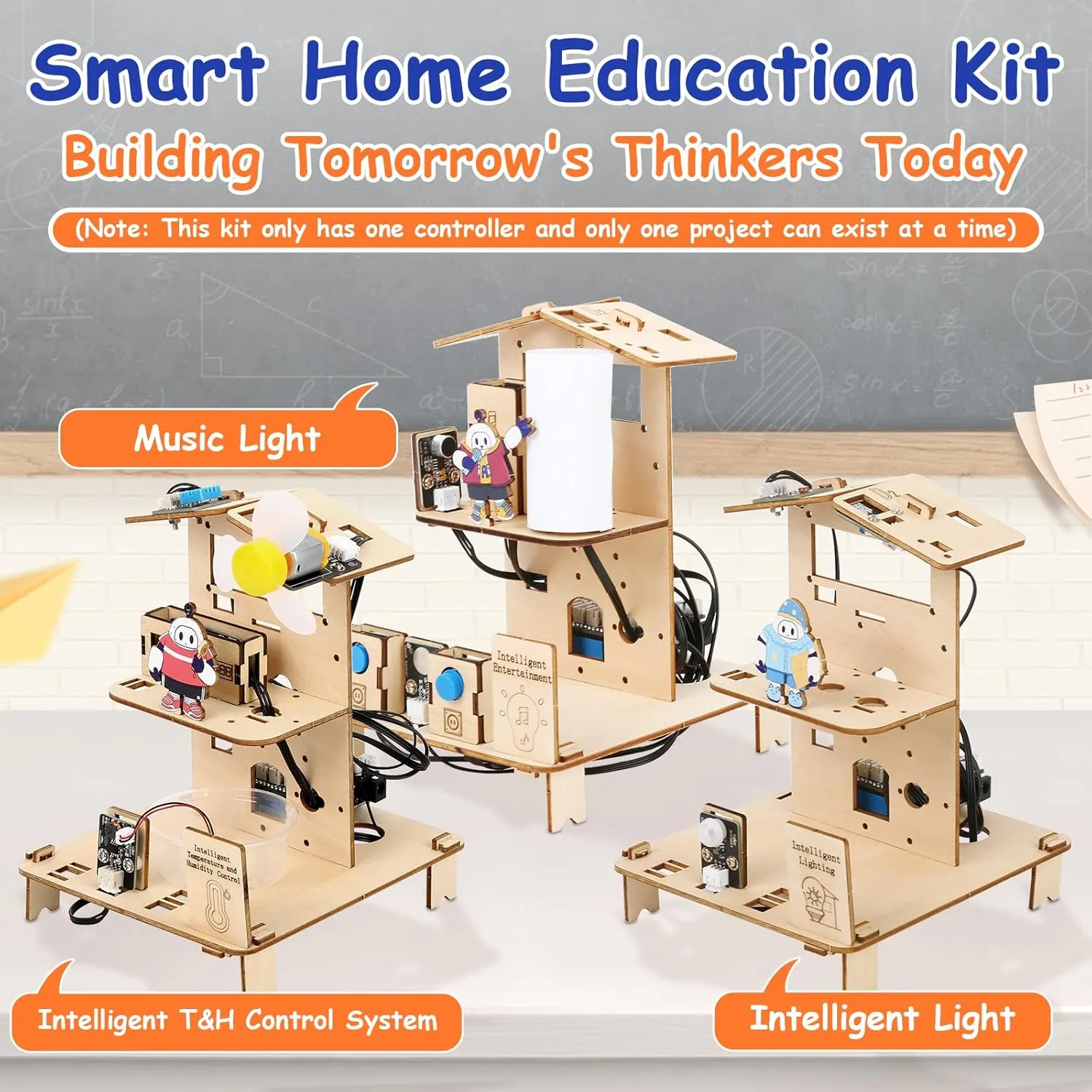 3-in-1 ESP32 STEM Smart Home and School Education Kit Compatible with Arduino, STEM Robotics Science Kits for Students Age 12 , Engineering Projects STEAM Activities Gifts 12-16 Year Old