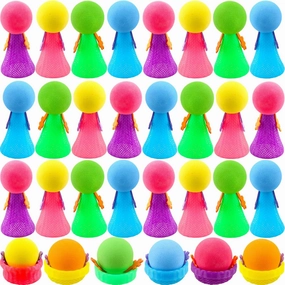 30 Pieces Jumping Spring Toys Colorful Jumping Emoji Popper Spring Launchers Toy Creative Cute Bouncing Dolls Spring Launchers Bouncy Ball for Kids Playing Gifts Party Favors, Random Color