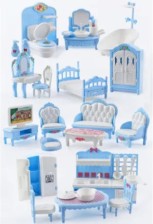 35 Pcs Dollhouse Furniture Accessories Set Mini House Furniture Small Dollhouse Miniature Furniture Play House Accessories 1:12 Tiny Kitchen Bedroom LivingRoom Bathroom Boy Girl Toddler3Y 