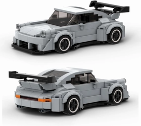 354pcs MOC Gray Speed Champions Racing Car Sports Model Garage Sets Building Blocks Famous Racers City Vehicle Technique DIY Bricks Toys