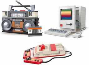 3 in 1 Vintage Model Building Set for Adults Girls Boys 10 , Retro Game Console Computer Radio Collectible and Display Model Home Office Decor, Creative Birthday Gifts (552 Pieces)