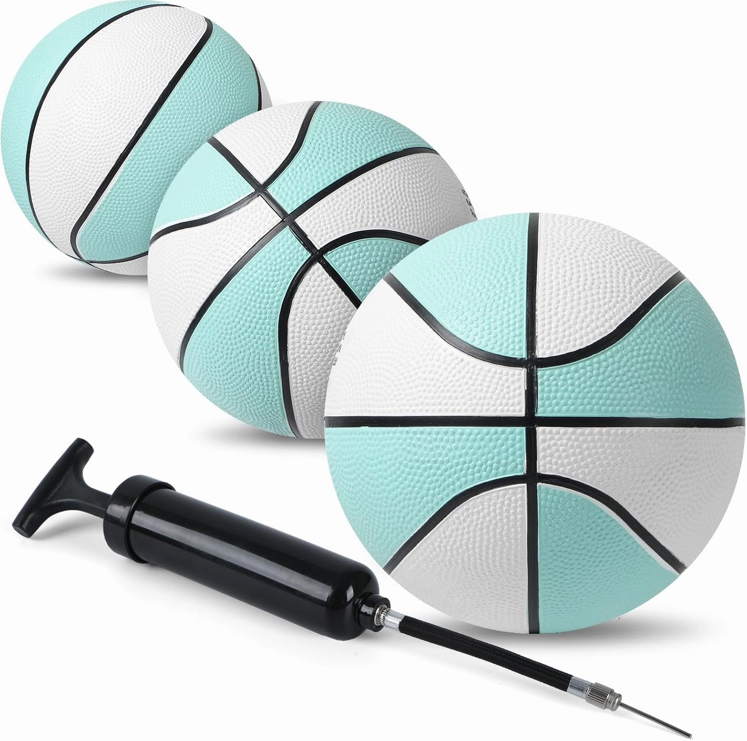 3 Pack Water Pool Basketball Aqua Blue Rubber Waterproof Water Basketball for Swimming Pool Ball Lake Hoop Games