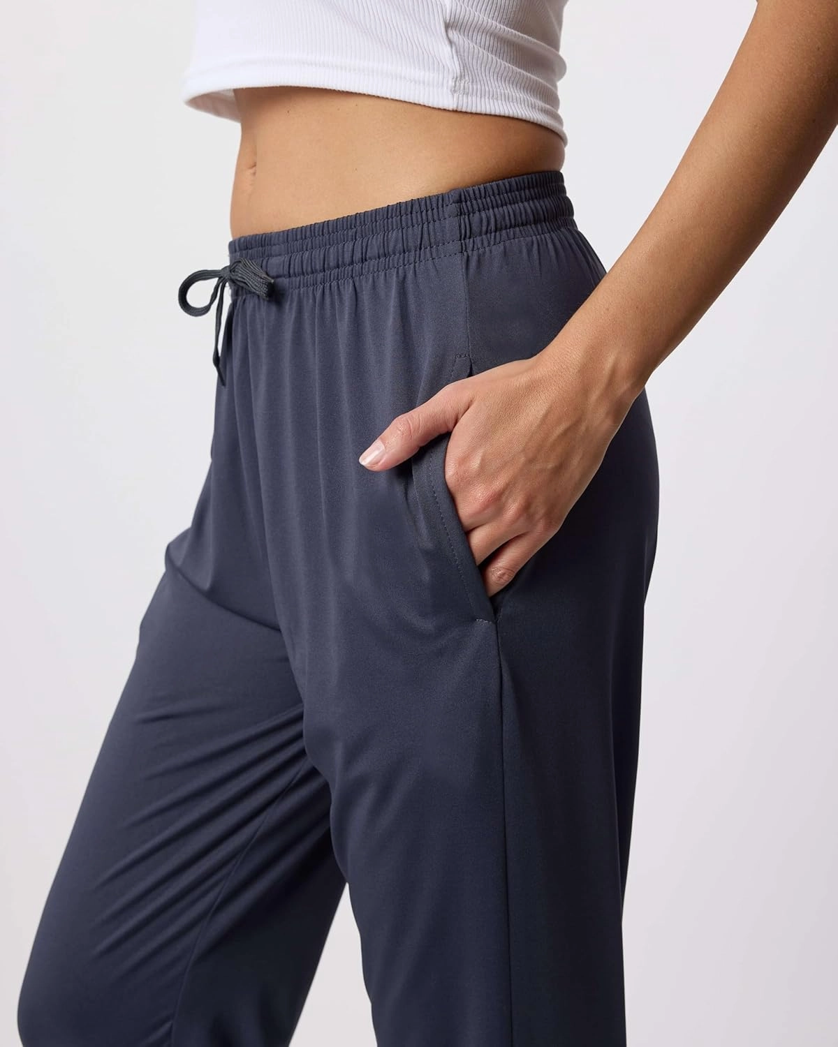 3 Pack: Women's Ultra-Soft Silky Dry Fit Lounge Joggers Lightweight Dry-Fit Pants with Pockets (Available in Plus)