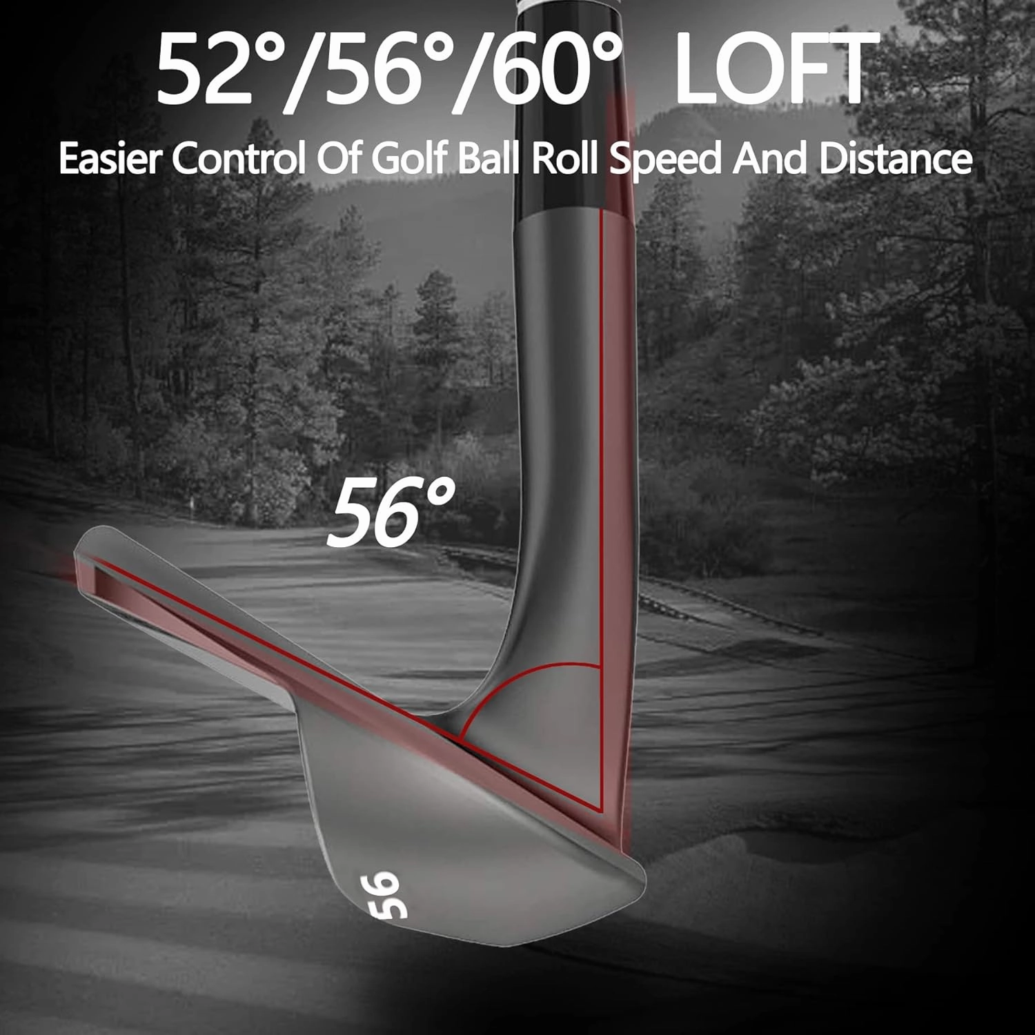 3 PCS Wedge Set or Individual Golf Wedges, Available in 52° Gap Wedge, 56° Sand Wedge and 60° Lob Wedge for Man and Woman Right Hand, Deeper Grooves for Mixer Spin