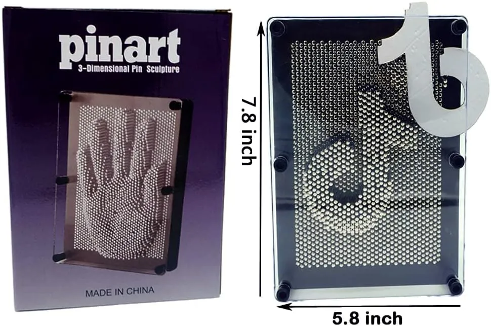 3D Metal Pin Art Board(6 x 8 Inches) Arouse Sense of Imagination,Innovative Boundless Creativity for Boys Girls