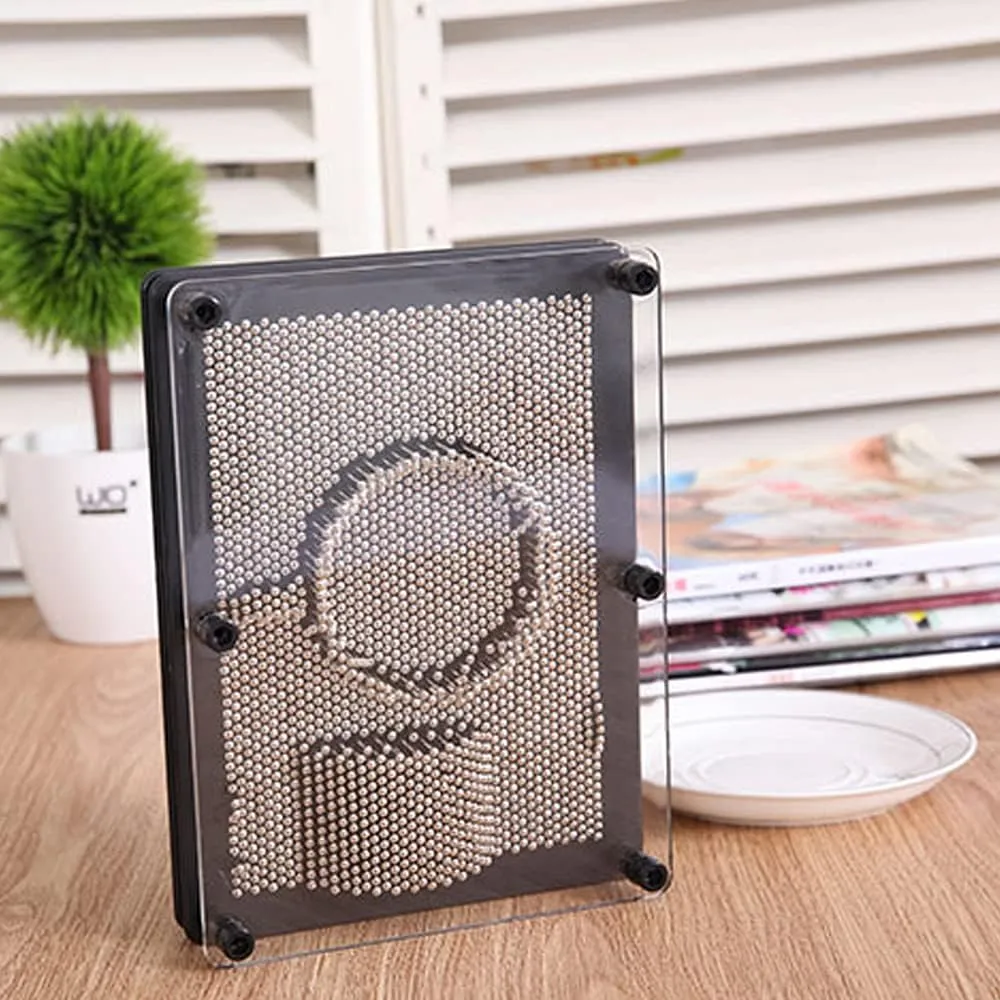 3D Metal Pin Art Board(6 x 8 Inches) Arouse Sense of Imagination,Innovative Boundless Creativity for Boys Girls