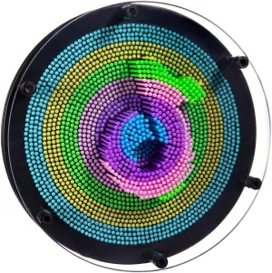3D Pin Art Intellectual Fun Toy Rainbow Pin Art Palm Board Extra Large(8 x8 Inches) Arouse Sense of Imagination Innovative Boundless Creativity