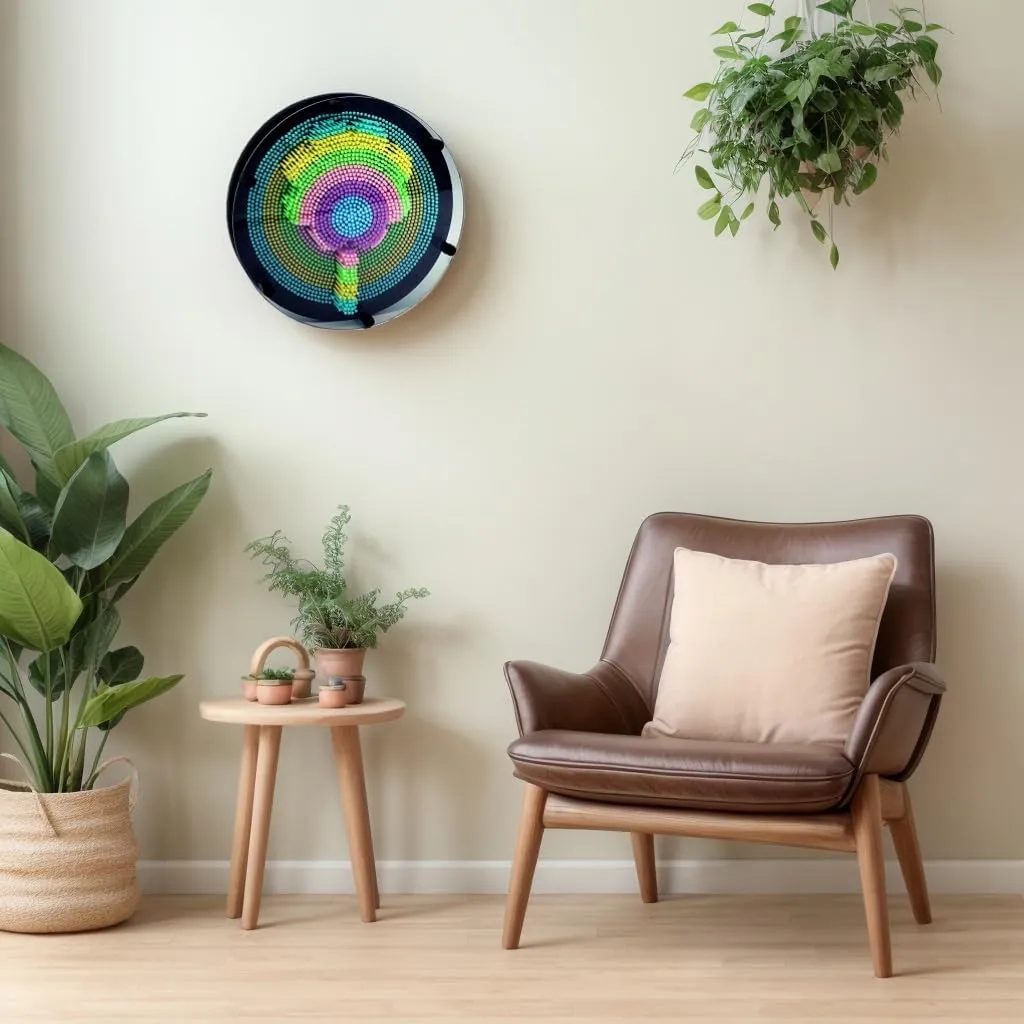 3D Pin Art Intellectual Fun Toy Rainbow Pin Art Palm Board Extra Large(8 x8 Inches) Arouse Sense of Imagination Innovative Boundless Creativity