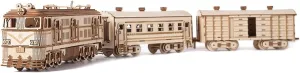 3D Wood Train Puzzle, DIY Wooden Models for Adults to Build, 2313pcs Steampunk 3D Puzzles Wooden Craft Kits, Creative Desk Decor Unique Gift