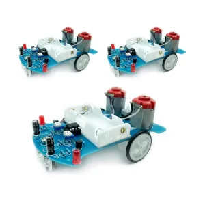3pcs EI Electronic Intelligent Tracking Cart Kit Electronic Practice Kit for Students Teenagers Adults DIY Practice Soldering Projects ，Learn to Solder Kits for Home and School Education