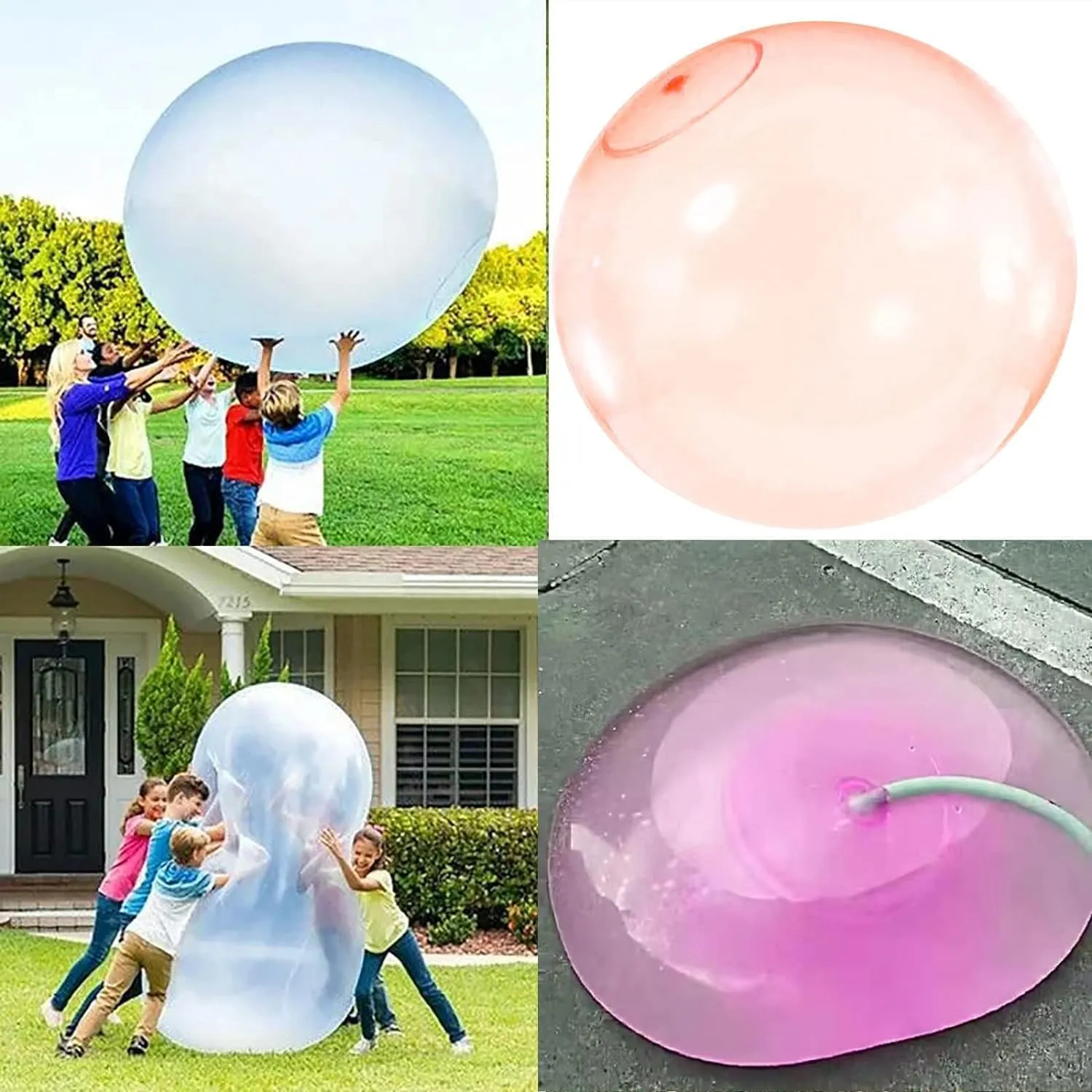 47'' Water Ball Bubble Ball for Adults Inflatable Beach Ball Soft Rubber Ball Jelly Balloon Balls for Outdoor Party
