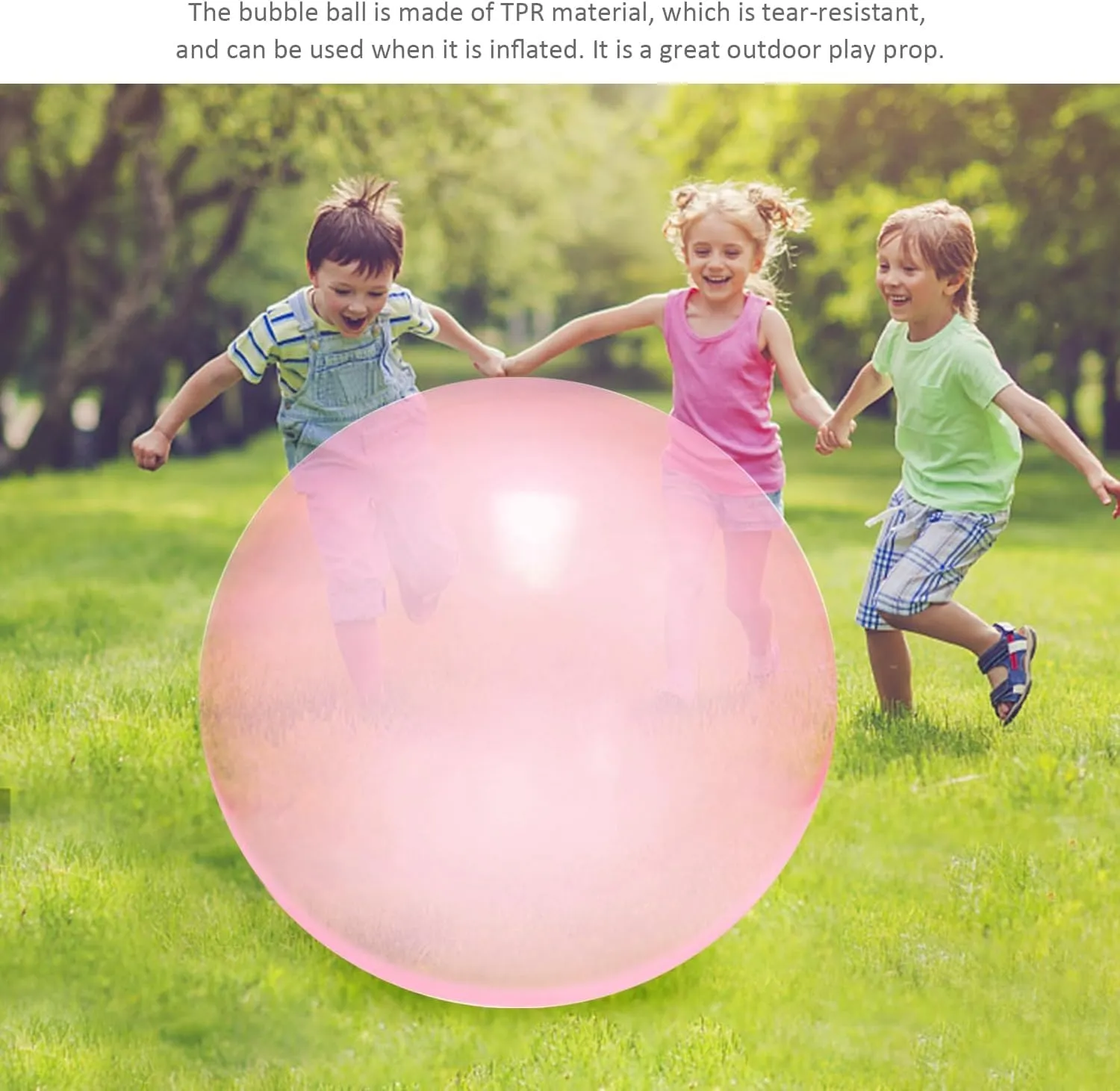 47'' Water Ball Bubble Ball for Adults Inflatable Beach Ball Soft Rubber Ball Jelly Balloon Balls for Outdoor Party