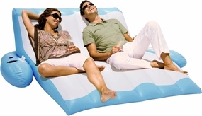 4E's Novelty Two Person Inflatable Pool Recliner Adult Pool Lounger Float with Cup Holder - Heavy Duty Pool & Lake Floats for Adults - Lounge Floats for Adults, Pool Floats Adult Must-Haves